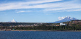 From the ship back to Puerto Montt and  the Osorno Volcano - on the left