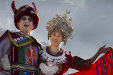 visitors donning colourful Miao costumes 