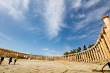 Jerash - Beautiful Ionic columns in the Oval Plaza