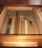 mahogany table small drawer