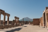Pompeii Main Courtyard and Mt Vesuvius