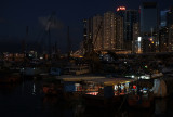 the typhoon shelter at night...