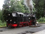 Steam-locomotive at railwaystation