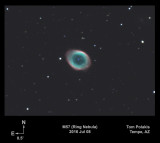 Ring Nebula: LRGB using Photometric (R, V, B) Filters