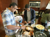 Uncle Ossie carving the turkey