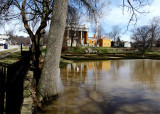 Flood Waters Covering Yard & Gardens