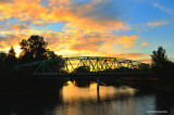 Sunset over the ferry street bridge