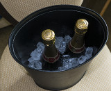 Cooling the champagne for Christmas dinner