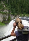 Lisa at Upper Mesa Falls in Idaho