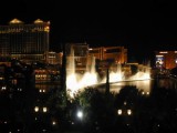 Bellagio Fountains at night.