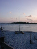 A lone Sailing vessel