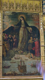 The Virgin Blessing Columbus  Ships leaving Seville