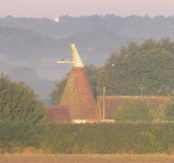 An oast in the morning.