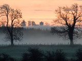 The  Repentance  Tower  in  a  misty  dawn.