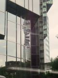 The  B.T. Tower  partially  reflected.