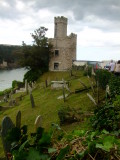 Twixt  graveyard  and  castle.