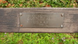 A  bench  seat on  a  public  footpath.