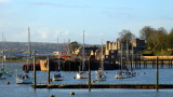 Upnor  Castle ,seen  above  the  various  moorings.