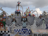 Jose Fuster (famous Cuban ceramicist), a fan of Spains Gaudi, has an over the top house and yard.
