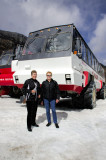 Fran, Carol on Athabasca Glacier