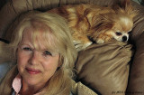 Carol and Miko in Her Recliner