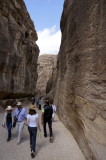 we start our walk through the narrow rock cleft