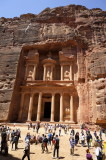 the structure known as the Treasury, cut into the cliff face