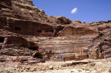 here's an amphitheatre the Nabataeans cut into the tomb site in Roman style