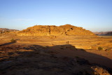 on a rocky ridge (that's our silhouette at the shadow line)
