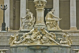 Statues in front of the parliament building 