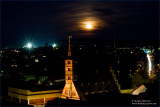Korbach, Mondaufgang - Blick vom Tylenturm