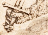 Figure 4.  Leviathans right arm.  Detail of drawing of Leviathan frontispiece. Copyright: The British Library Board