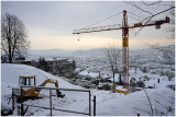 Construction sous la neige