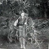 1961 Johnny by tree roots 