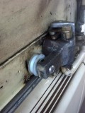 old style slider door plastic roller from ACE hardware installed