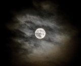 Super Moon in the clouds
