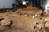 13th century log house under excavation