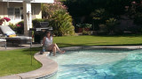 Relaxing by the pool in Palm Springs, CA