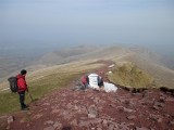 Nearly at the summit of Pen y Fan