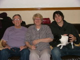 John Reed, Elaine Coates & Hayden Reed with Lady the dog