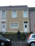 Hayden outside his parents Swansea home