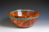 Mesquite Bowl with turquoise ring