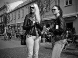 Girls in the pedestrian street