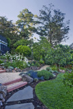 Garden path at twilight