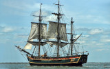 The HMS Bounty coming into the Port of Savannah, GA May 2012
