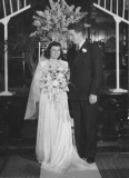 Jack and Marji Tuell, 1946 (wedding, etc)