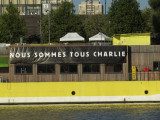 Je Suis Charlie reminder along the Seine