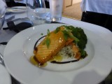 Our first dinner - salmon