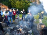 Campfire at Orca Lodge
