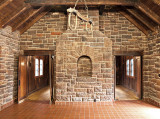 Antiroom with doorways  leading to main hall